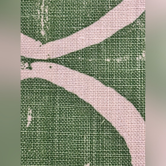 Lee Jofa Fabric Sample Remnant Circles Forest Linen Green Blithfield Crafts - Picture 13 of 16